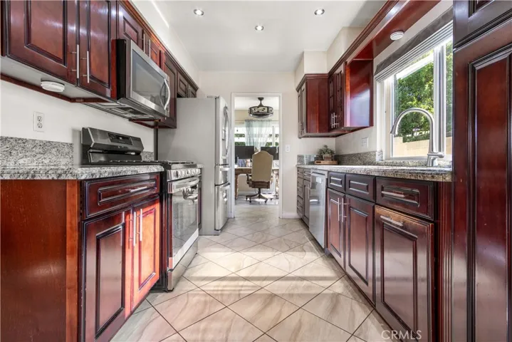 View from the in-kitchen dining area