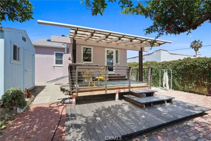 Covered patio deck providing indoor outdoor California living!