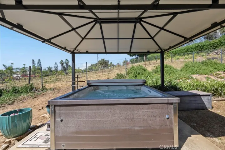 Covered Hot Tub in Rear Yard