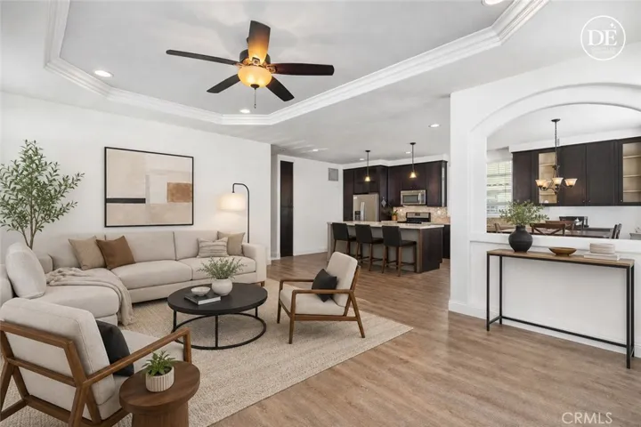 Digitally Staged Front Room
