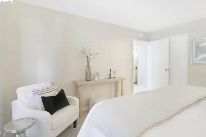 Bedroom featuring carpet