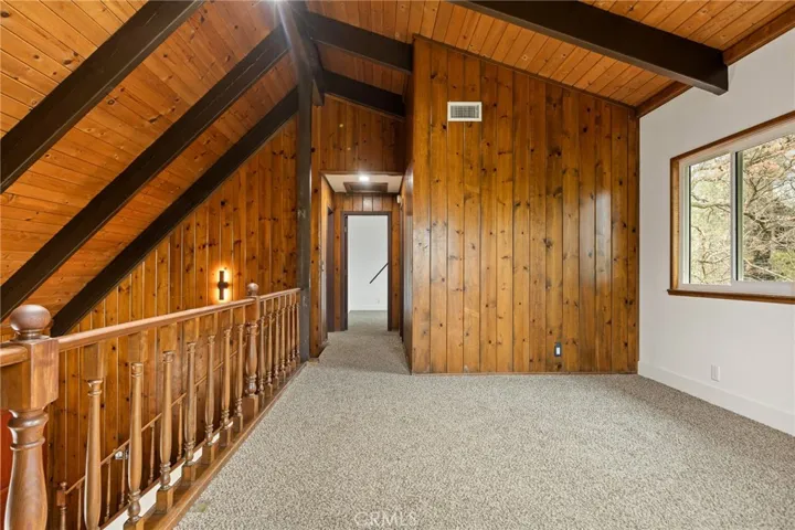 Just off the living room and bedrooms