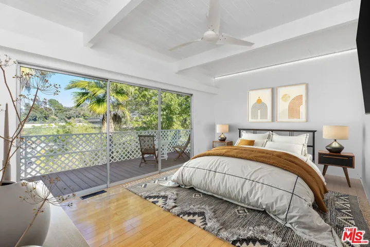 Bedroom virtually staged