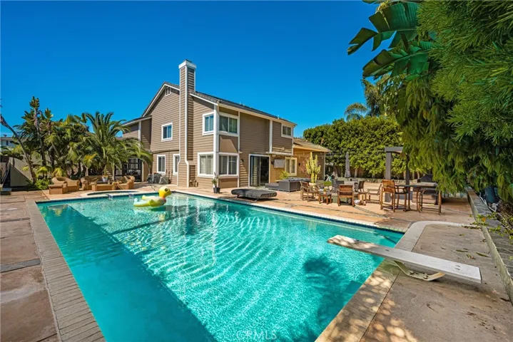 Pool and backyard