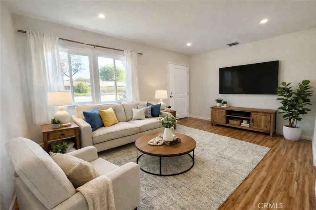 Digitally staged Living Room with furniture