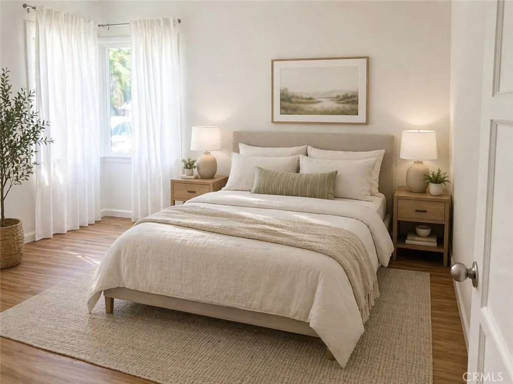 Digitally Staged Front Bedroom