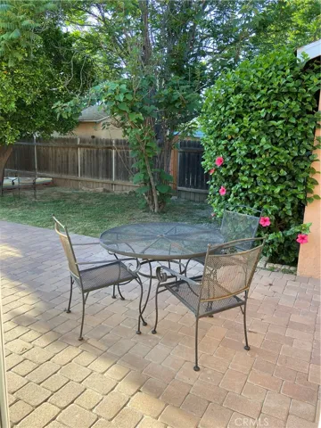 Side patio off the kitchen for barbecues