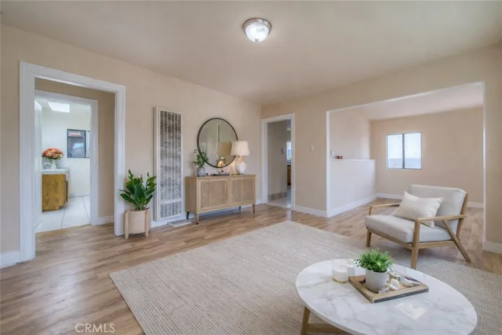 Single Story Front House Living Room-Virtually Staged