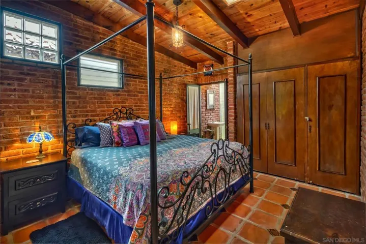 Full bath through the open door in the corner