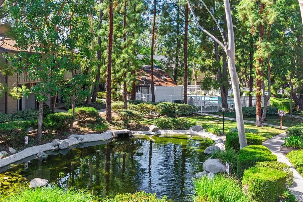 The beautifully manicured grounds offer a lush environment to come home to.