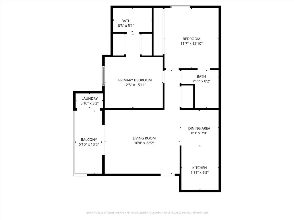 Floor plan of this roomy condo.