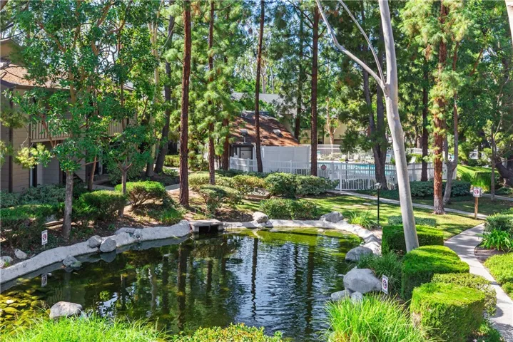 The beautifully manicured grounds offer a lush environment to come home to.