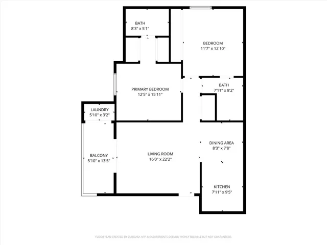 Floor plan of this roomy condo.