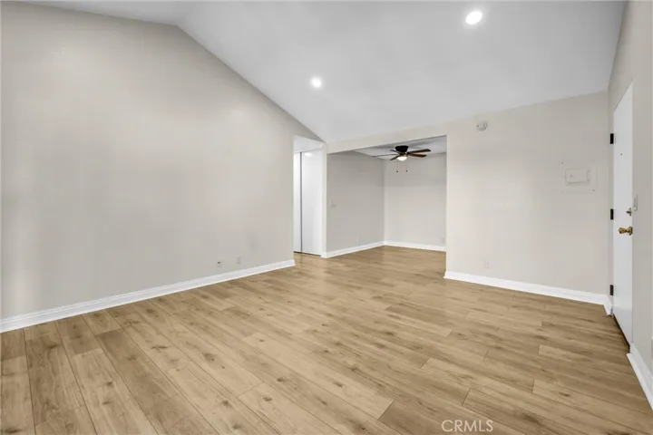 The view as you enter the light and bright living room.