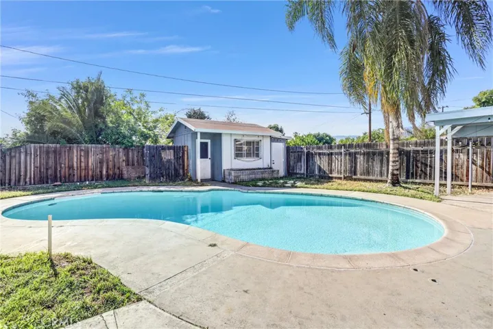 Backyard with Pool House