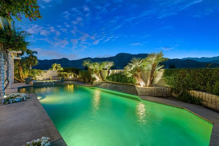 Pool at dusk