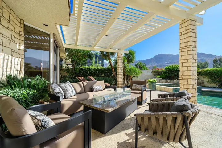 Great patio seating area with views