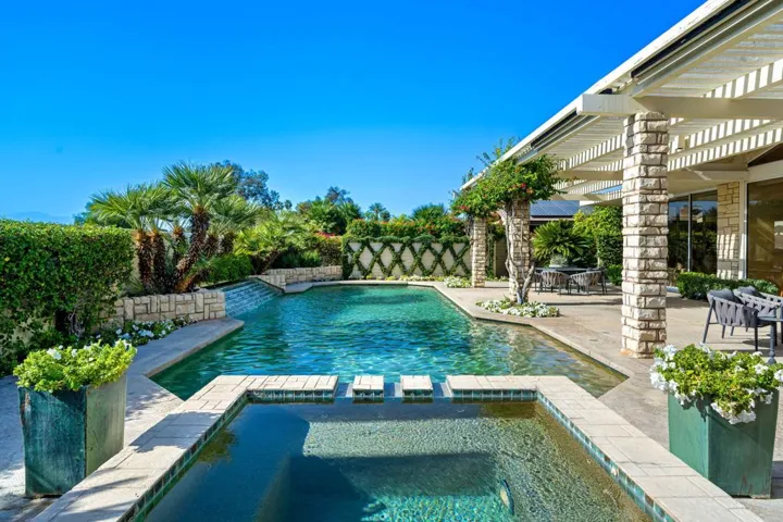 Salt water pool and spa