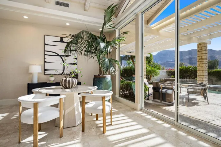 Bright living room with west views