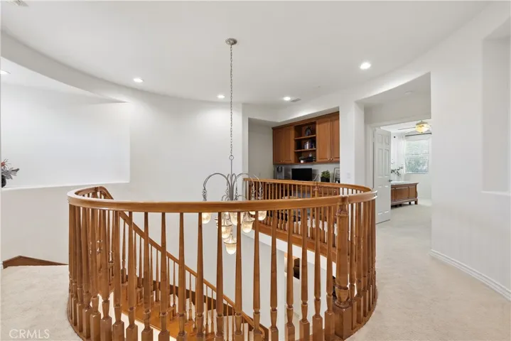 Upstairs built in desk and cabinets
