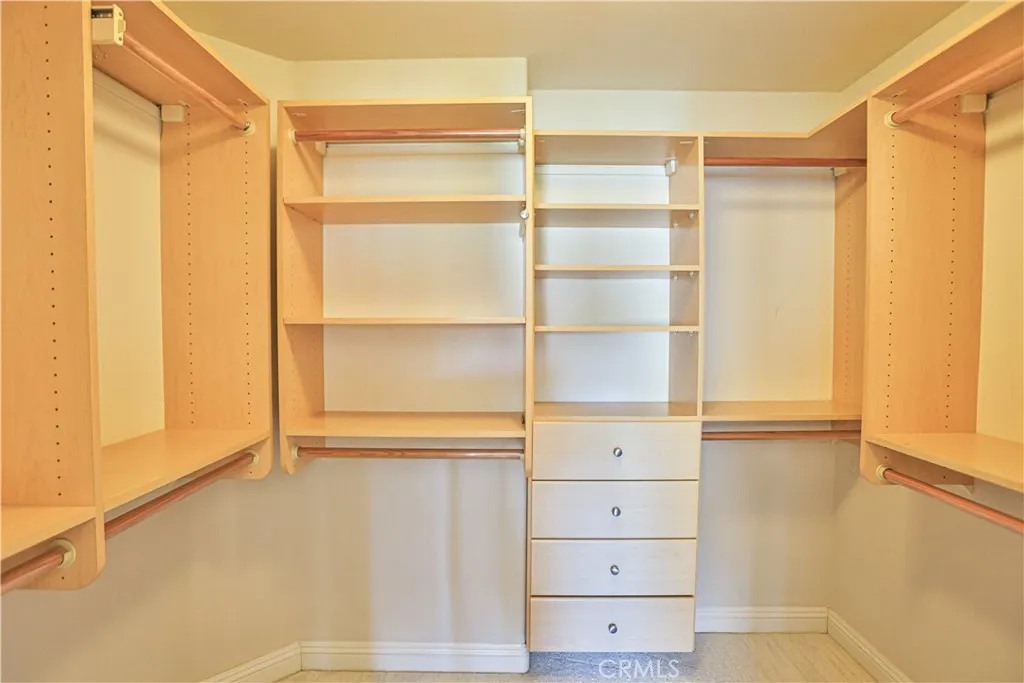 walk-in closet with built-in organizer