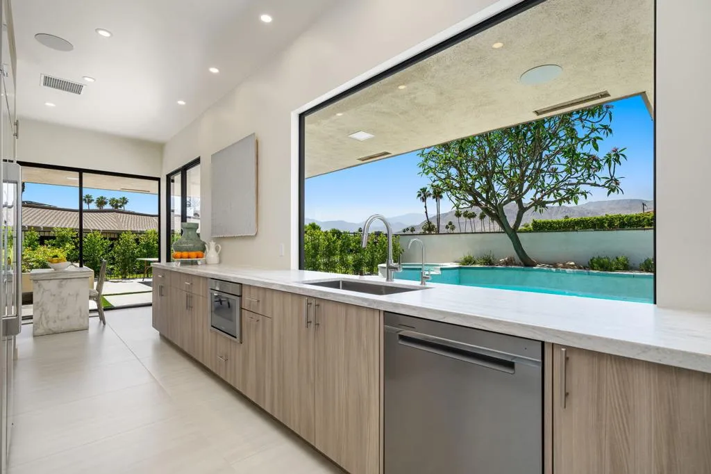 Kitchen Overlooking Pool & Mtn. Views