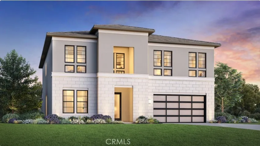 Front Elevation: Beryl Coastal Contemporary - Hidden Oaks Collection - Photo of artist rendering - Not actual home for sale