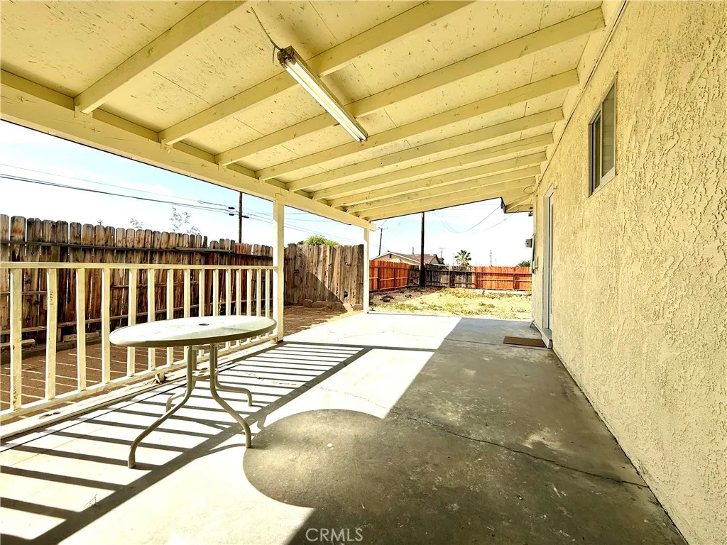 Backyard covered porch