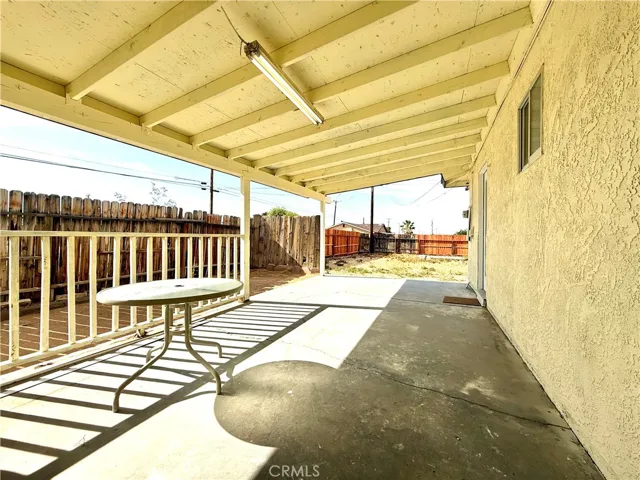 Backyard covered porch