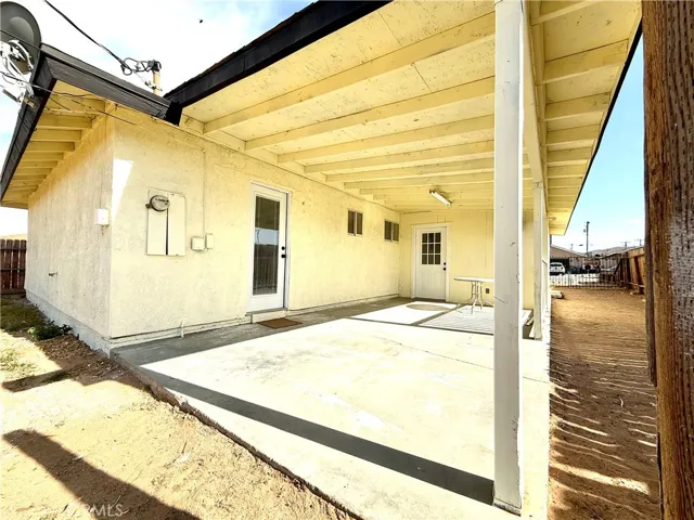 Backyard covered porch