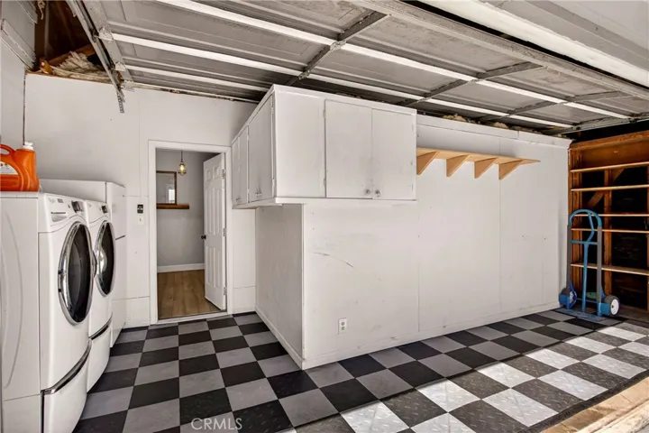 inside the garage