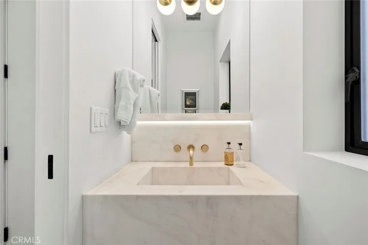 first level guest powder room