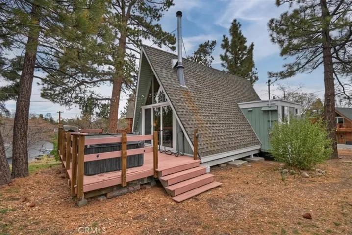 View of Rear Deck and Cabin from backyard