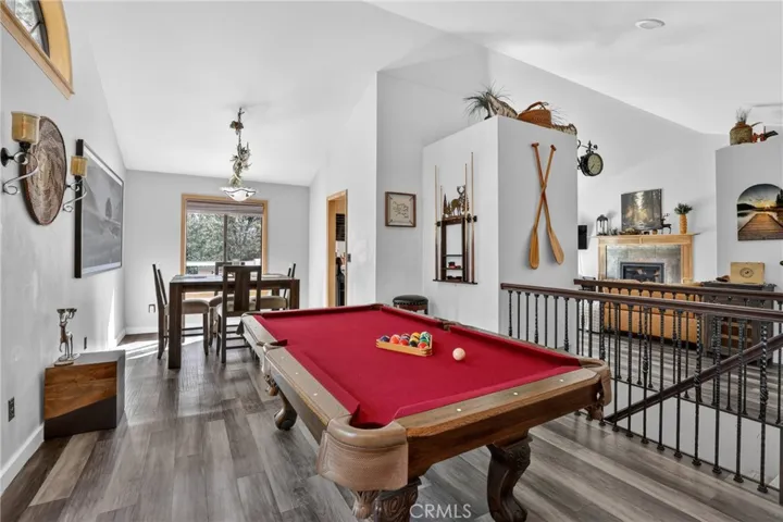 Pool table on main floor for family fun