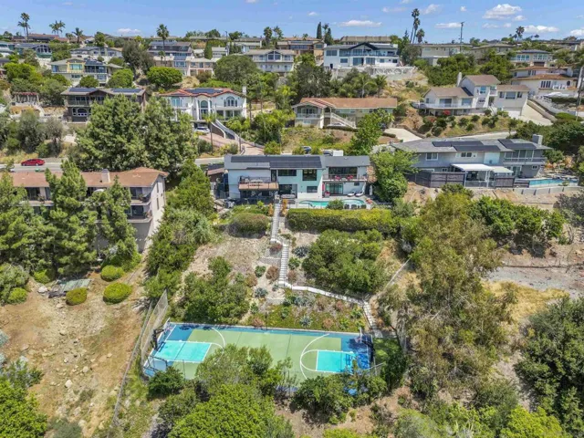 Ariel view of home and surroundings