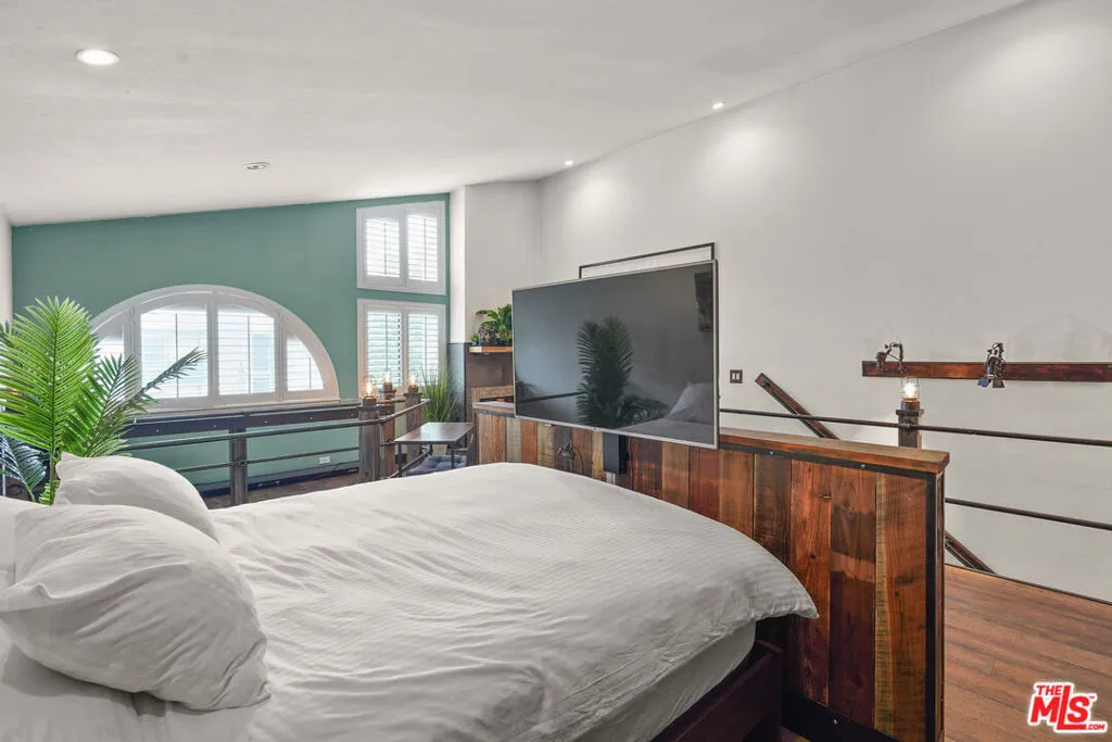Bedroom with TV up