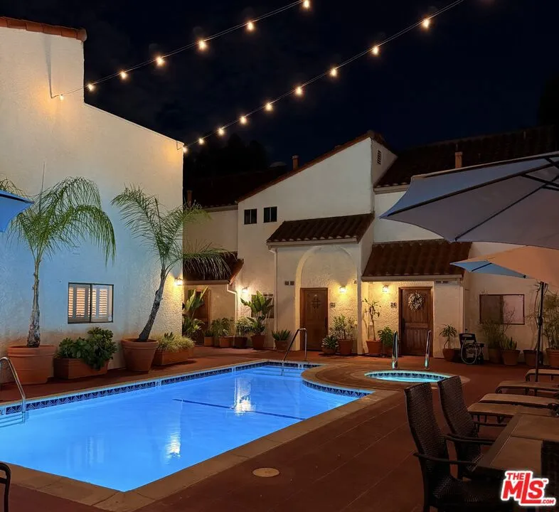 Pool at night.