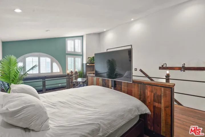Bedroom with TV up