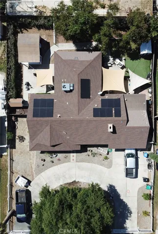 drone view of roof