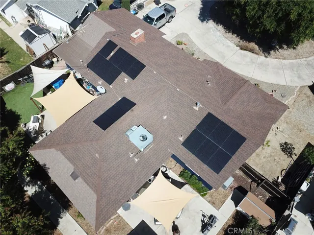 drone view showing 3 solar areas