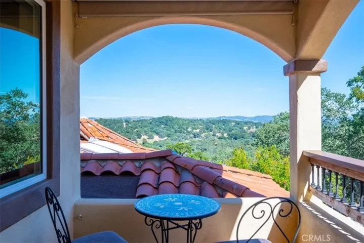 view from upstairs balcony