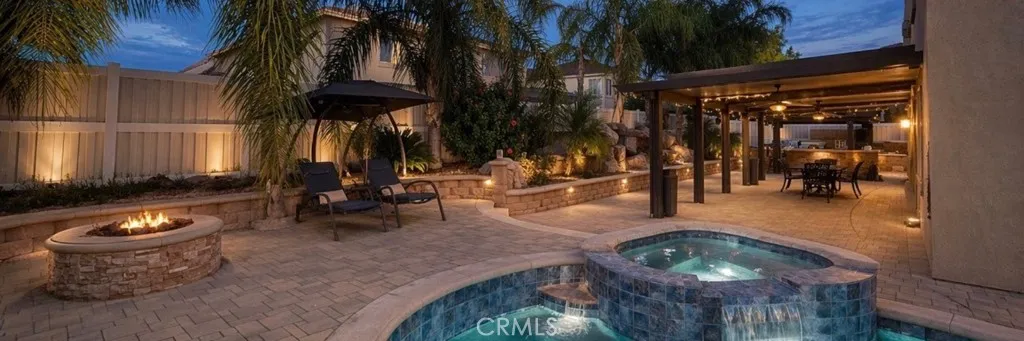 Rear fire pit-patio-BBQ AI enhancements