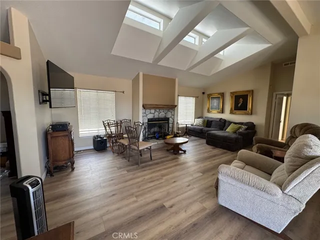The living room is very grand and the ceiling windows and the perfectly balance windows are really great!