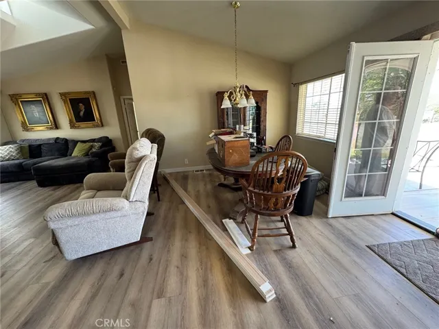 The dining room table could be really large! And you'll see the open space at the doors!