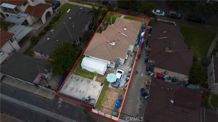 Aerial view back to front