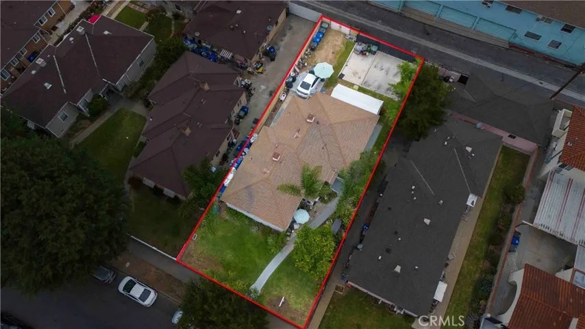 Aerial view front to back