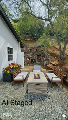 AI Staged Side patio