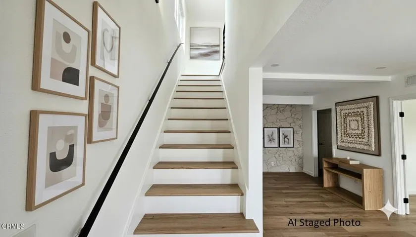 staged interior stairs
