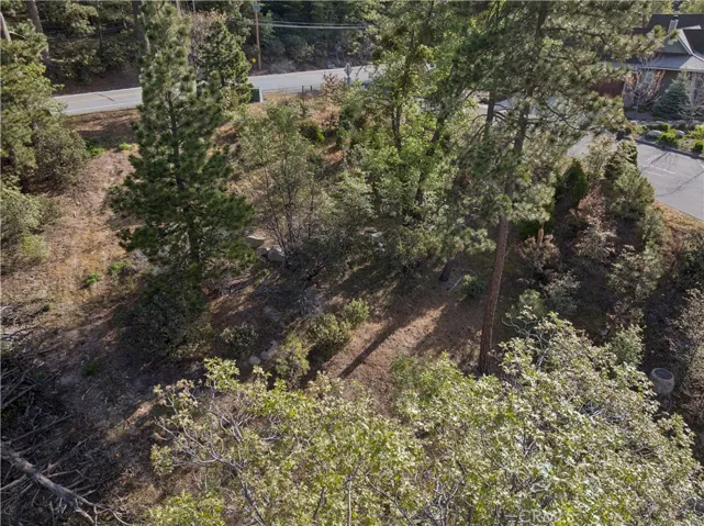 Aerial view toward street corner