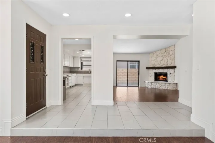 View of kitchen and family room
